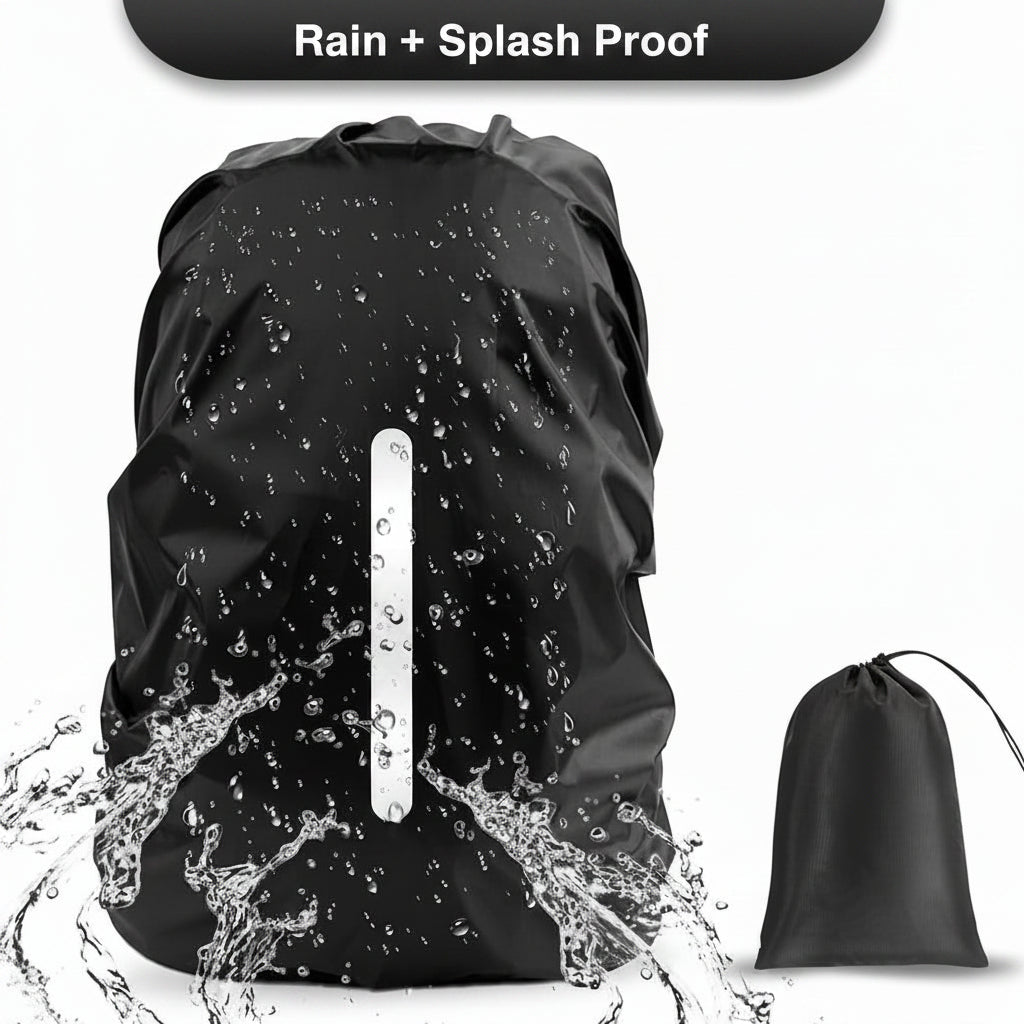 Waterproof & Reflective Backpack Cover - Up to 35 Liters