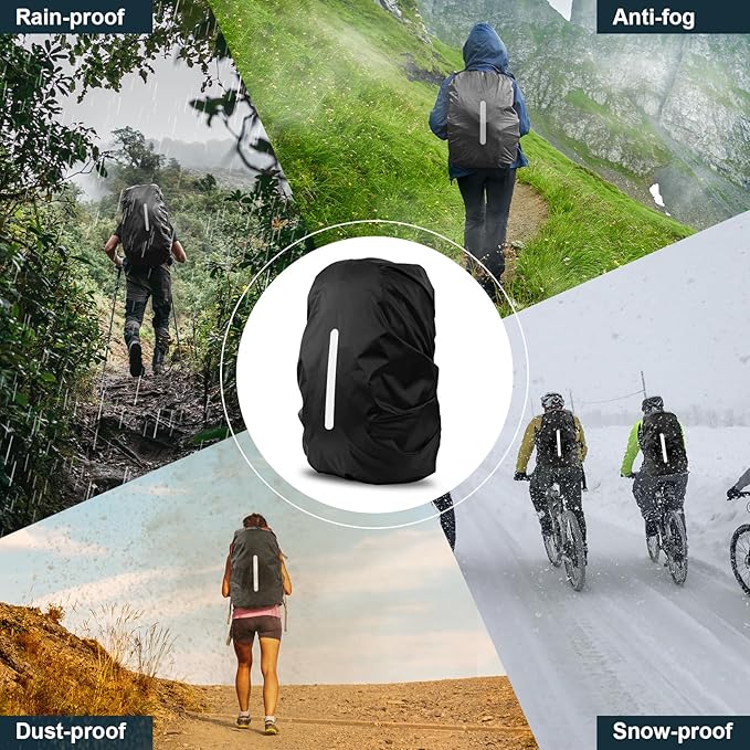 Waterproof & Reflective Backpack Cover - Up to 35 Liters