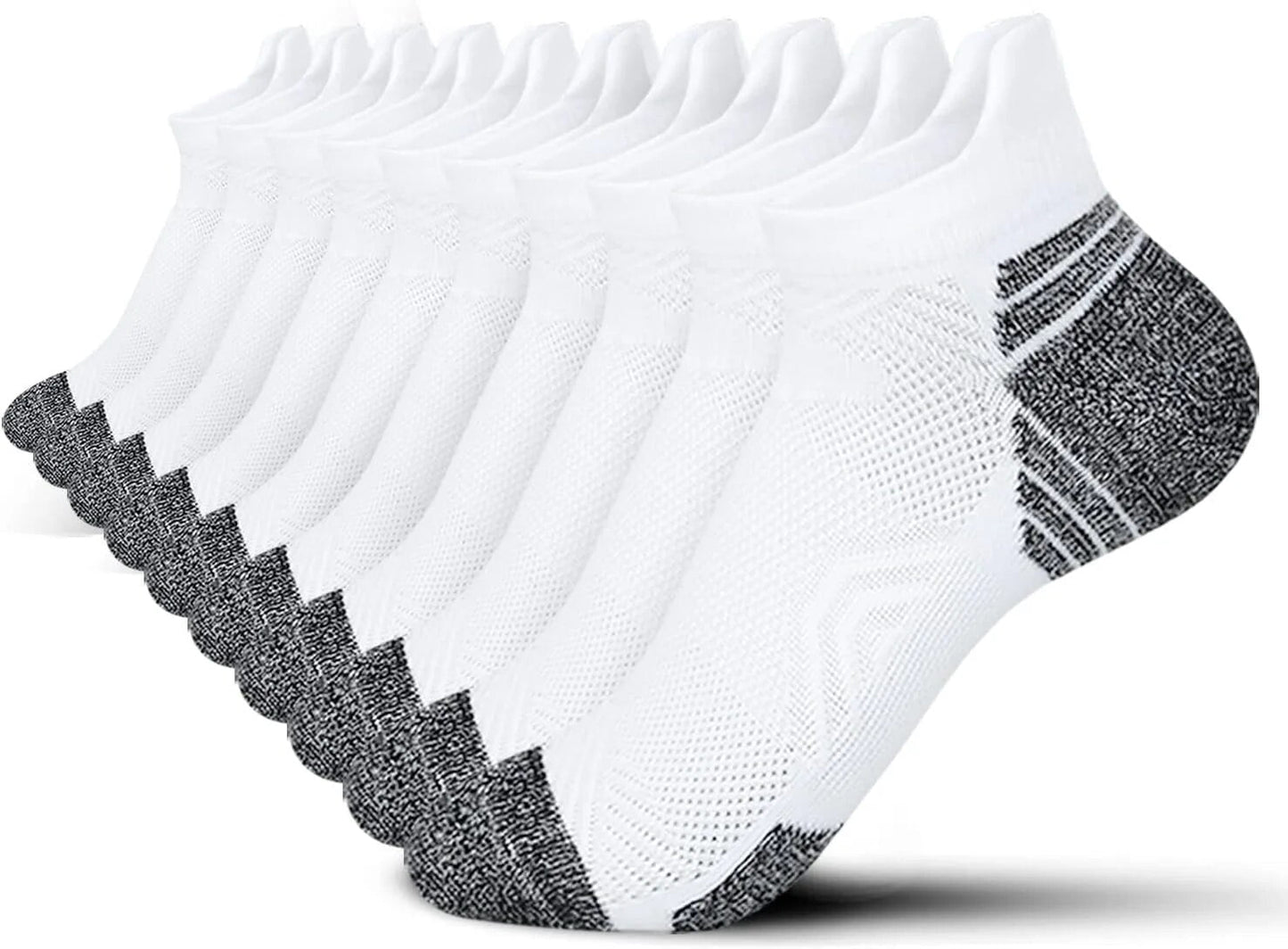5 Pairs Of Womens White Ankle Socks US 6-10
