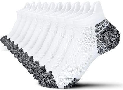 5 Pairs Of Womens White Ankle Socks US 6-10