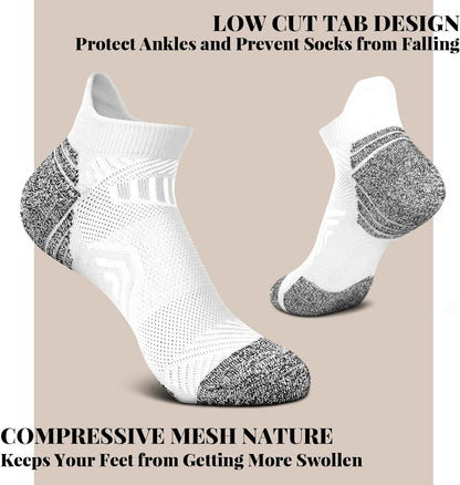 5 Pairs Of Womens White Ankle Socks US 6-10