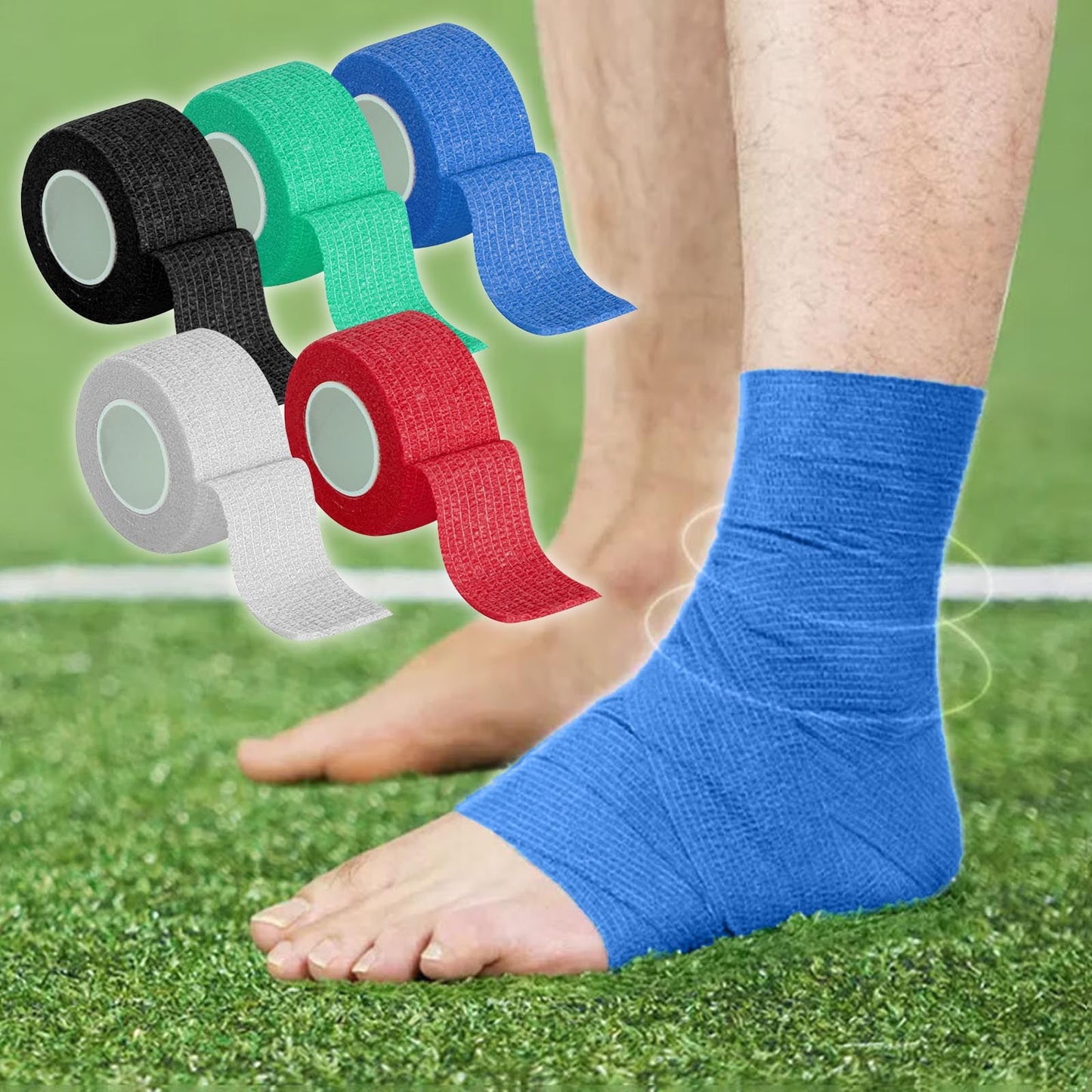 3 Rolls of 1 Inch Kinesiology Tape (Black)