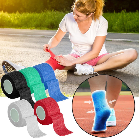 3 Rolls of 1 Inch Kinesiology Tape (Blue)