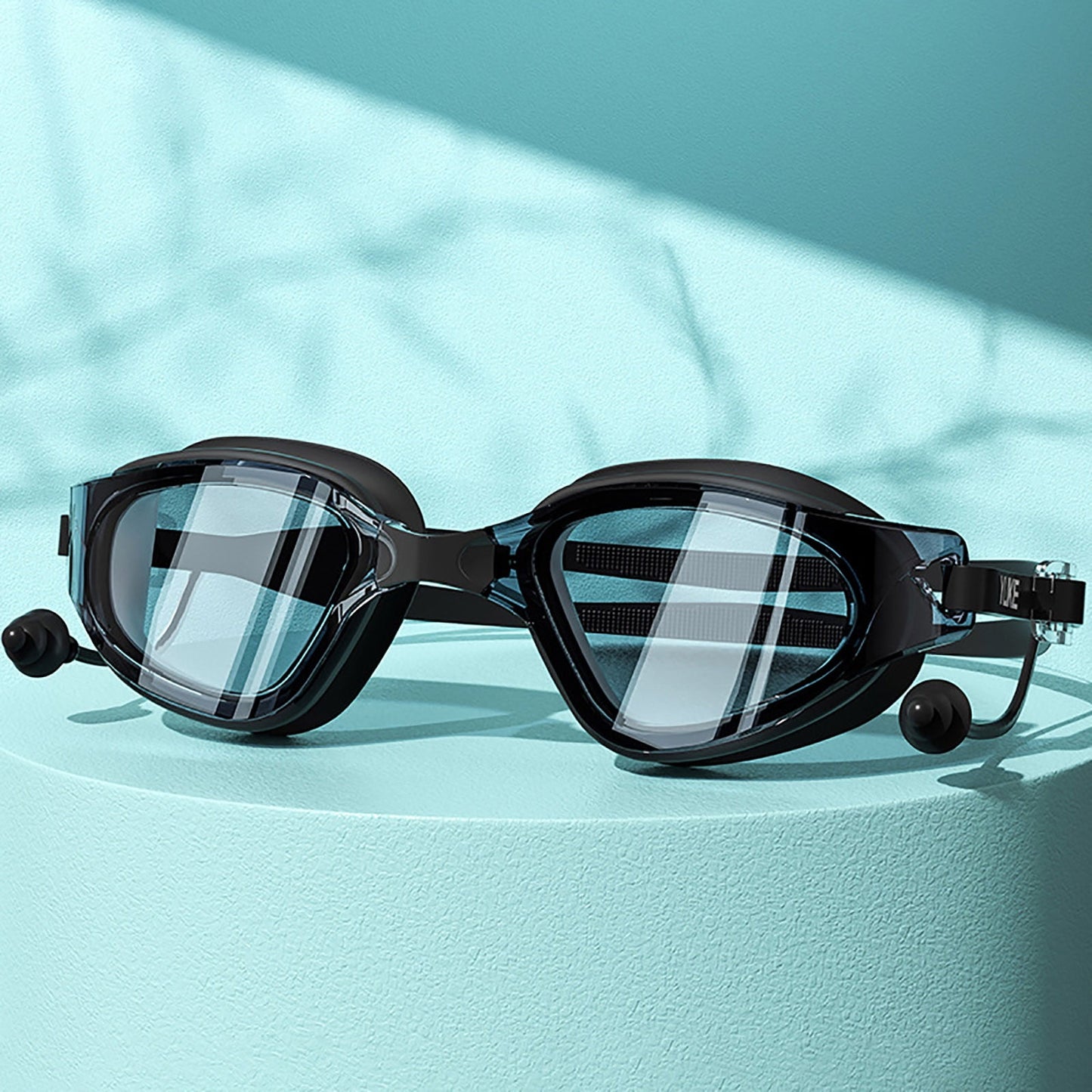 Large Frame Swim Goggles - Black