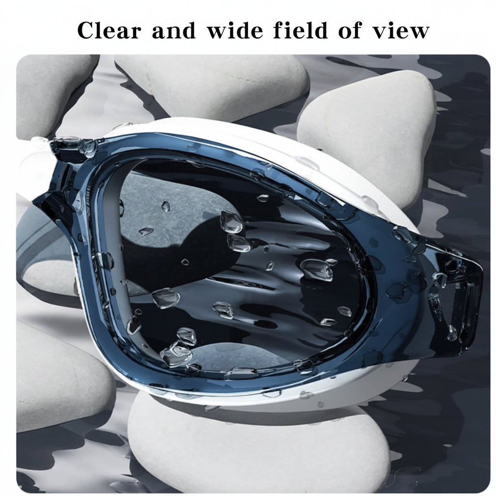 Large Frame Swim Goggles - Black