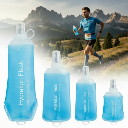 150ml Foldable Hydration Flask - Light Blue Small
