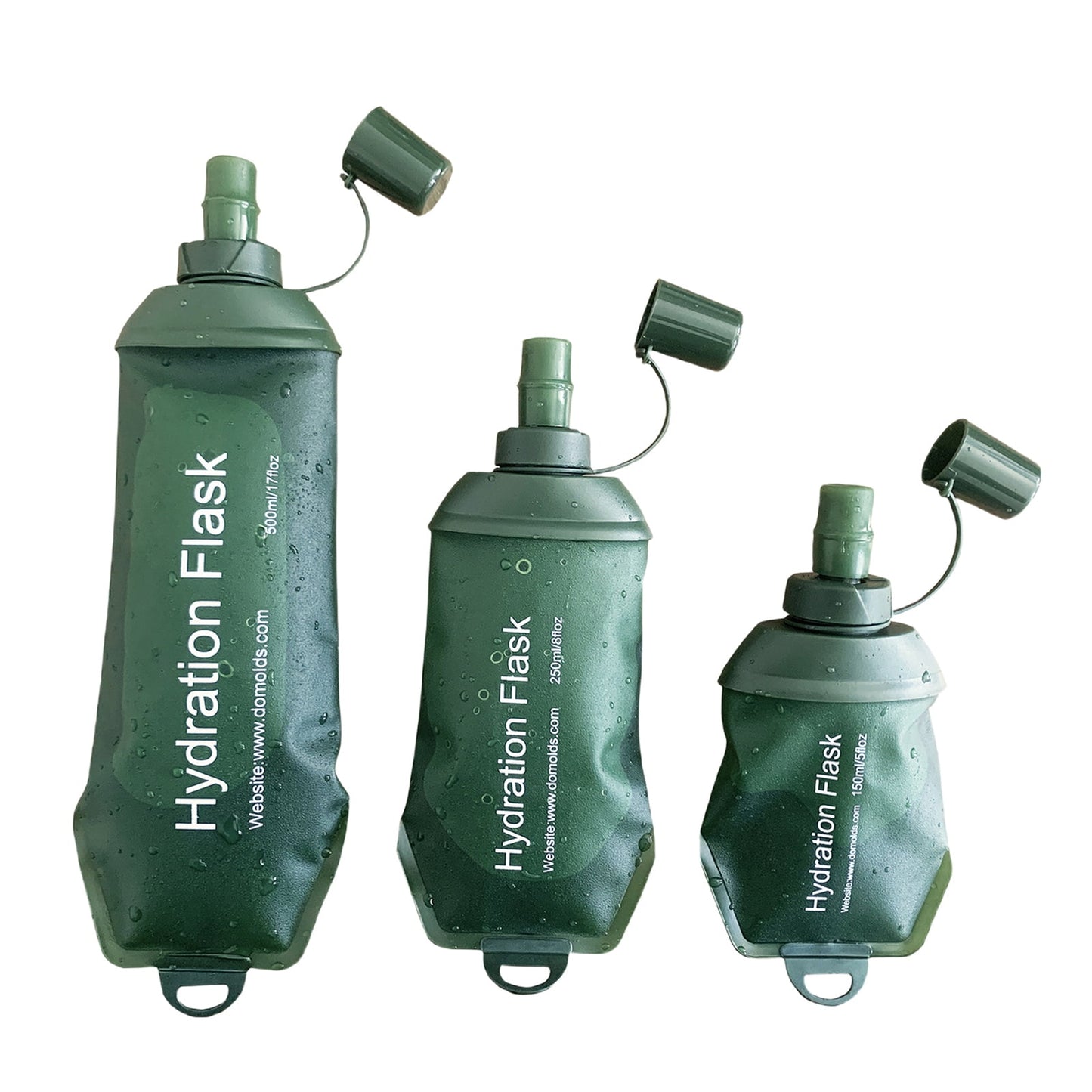 250ml Foldable Hydration Flask - Black Medium
