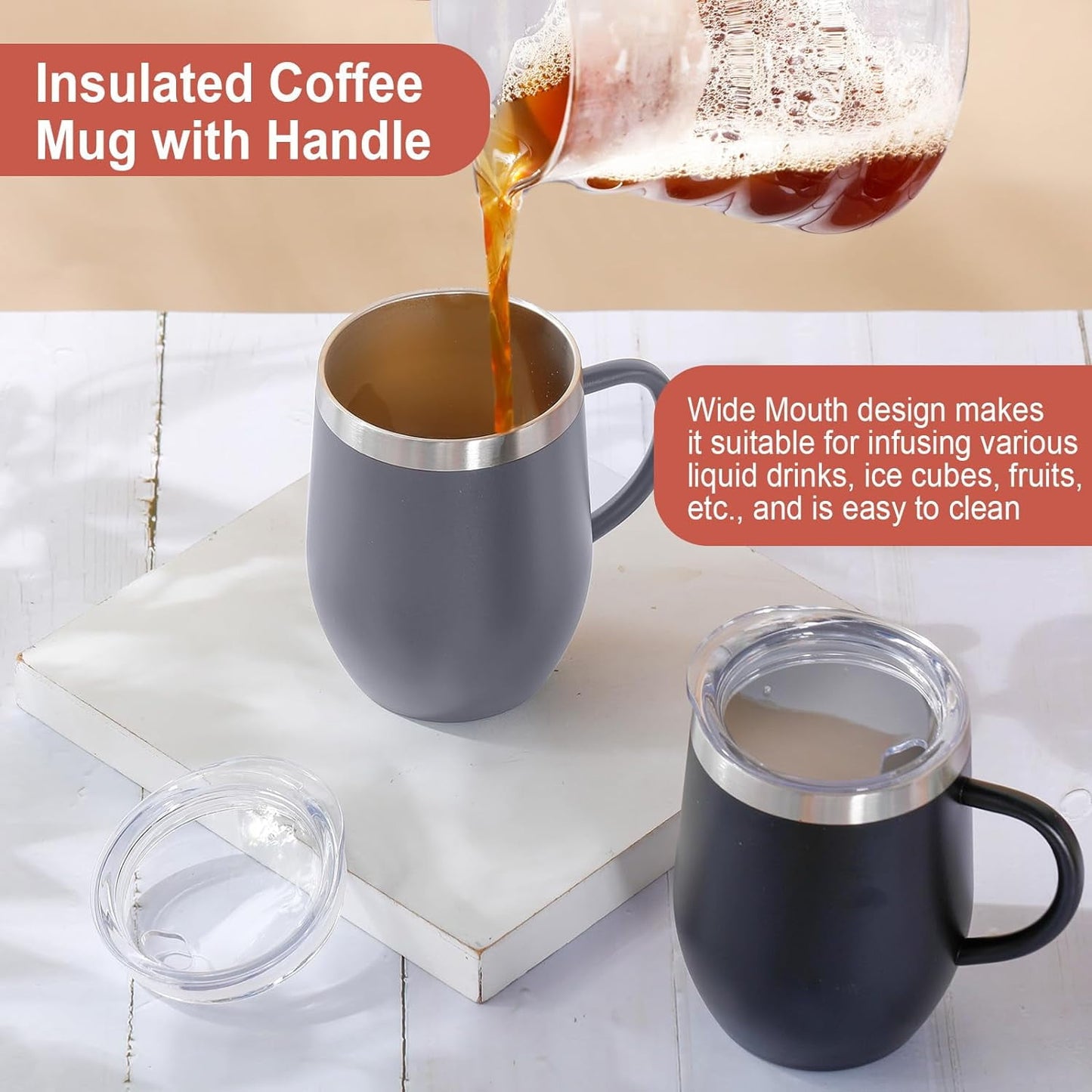 12oz Insulated Keep Cup (Black)