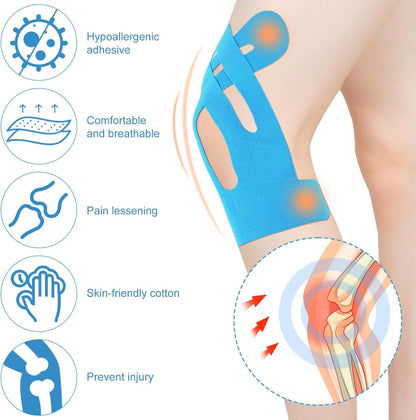 Multi-Pack of Precut Kinesiology Knee Tape