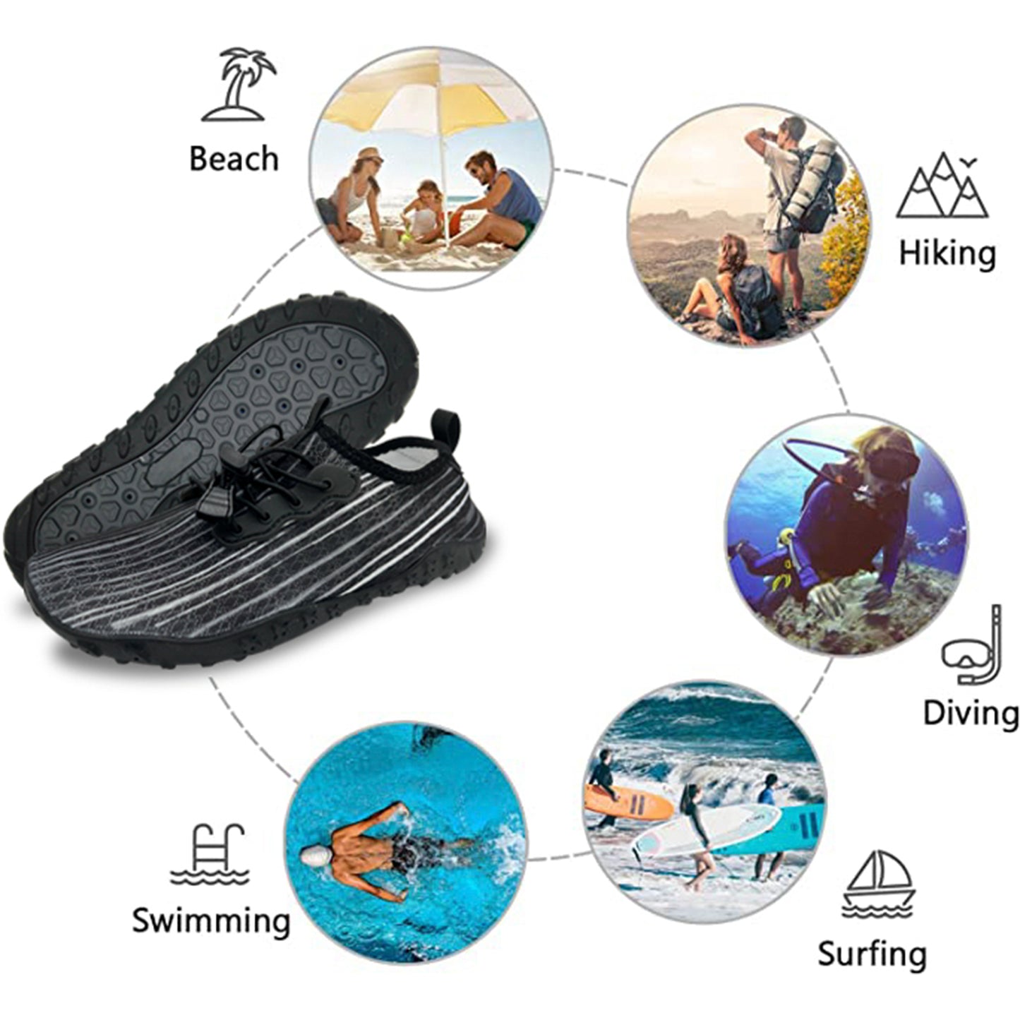 Unisex Transition and Warm-up shoes (Black Size US 7)