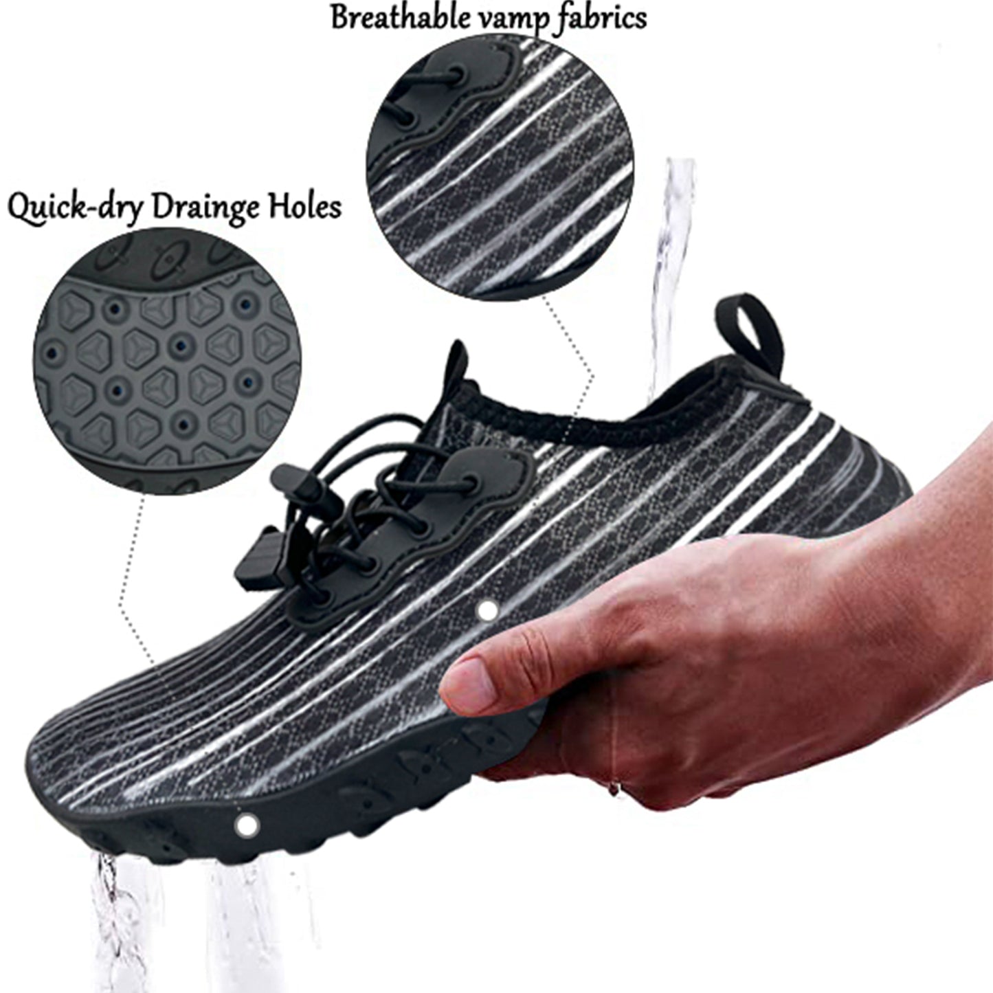 Unisex Transition and Warm-up shoes (Black Size US 9.5)