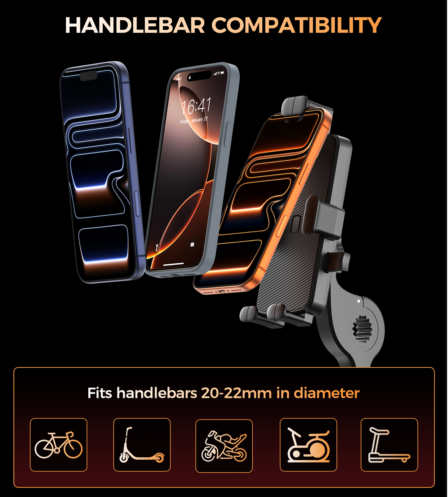 Bike Handlebar Phone Holder