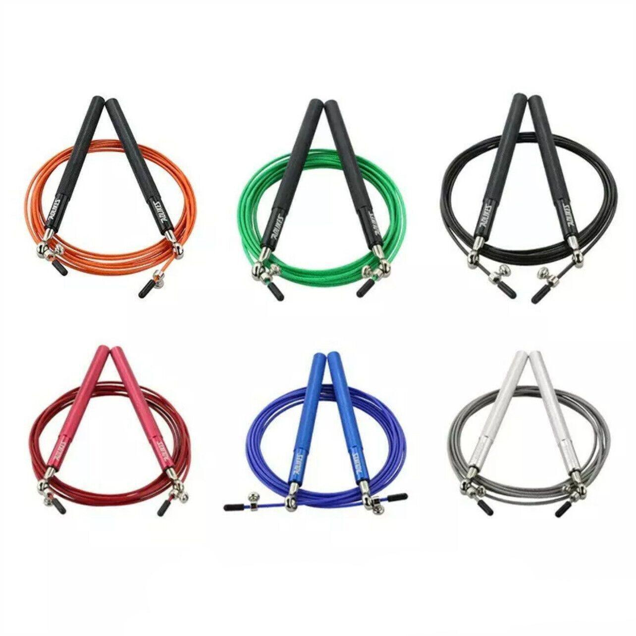 Adjustable Steel Skipping Rope - Red