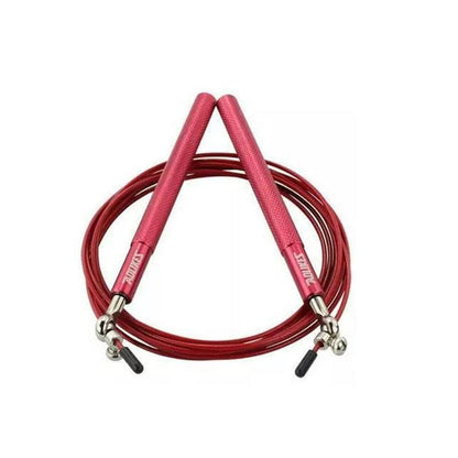Adjustable Steel Skipping Rope - Red