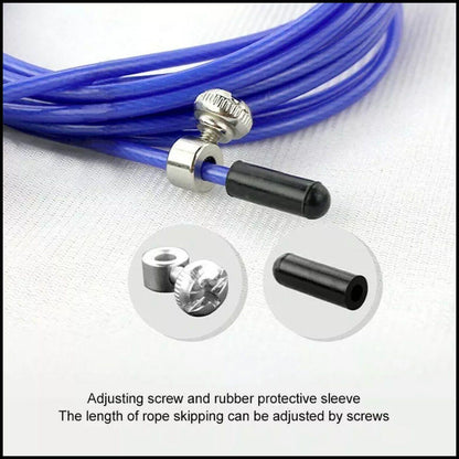 Adjustable Steel Skipping Rope - Green