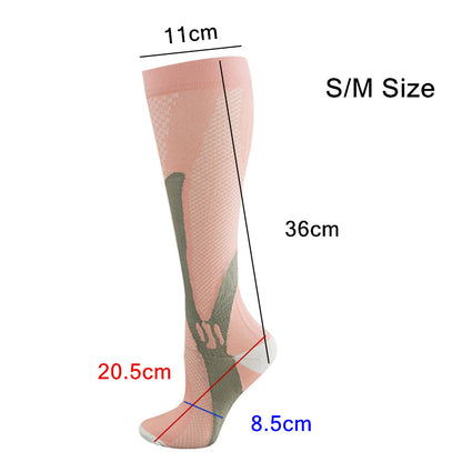 Graduated Compression Socks S/M Unisex - White