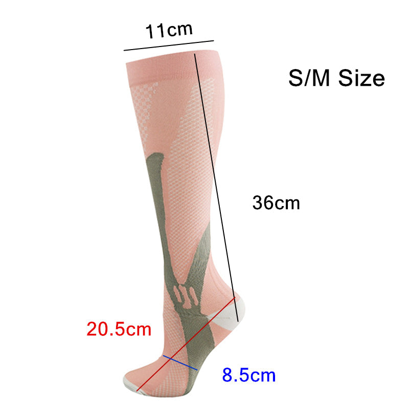 Graduated Compression Socks S/M Unisex - Blue