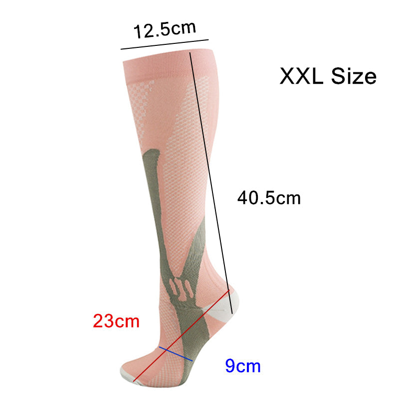 Graduated Compression Socks XXL Unisex - Pink