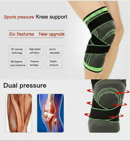 Breathable Knee Brace Sleeve - Black/Medium