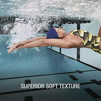 Silicone Solid Colour Swim Cap - Blue