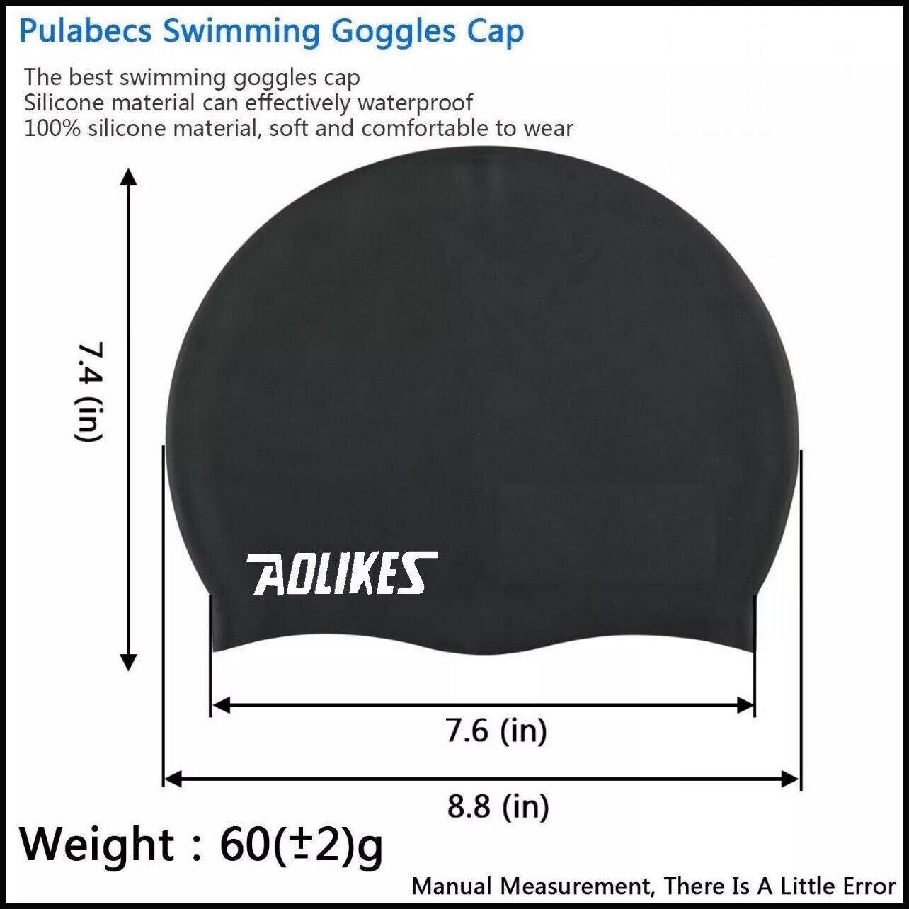 Silicone Solid Colour Swim Cap - Blue