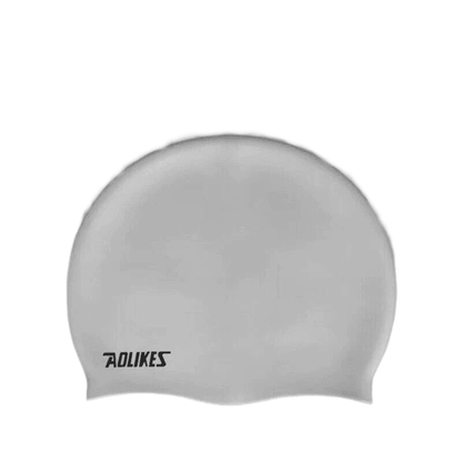 Silicone Solid Colour Swim Cap - Blue