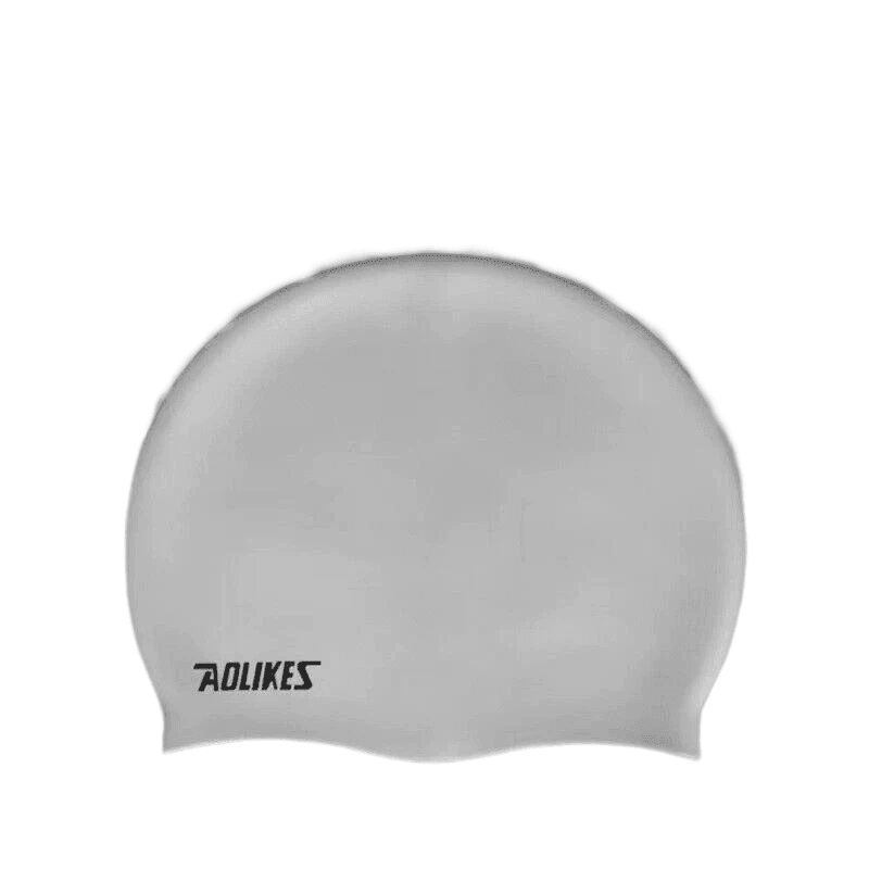 Silicone Solid Colour Swim Cap - White