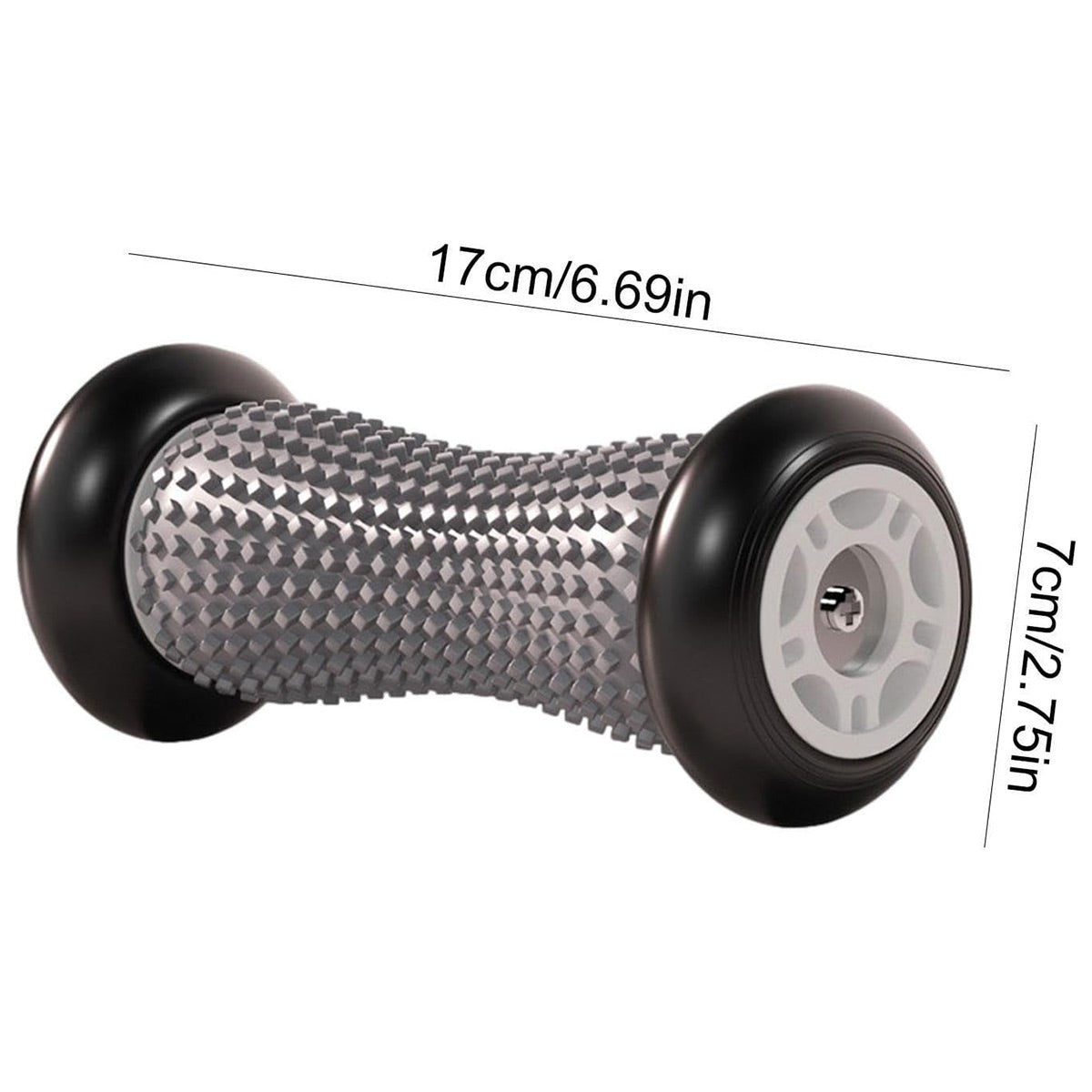Solid Foot Massage Roller - Black