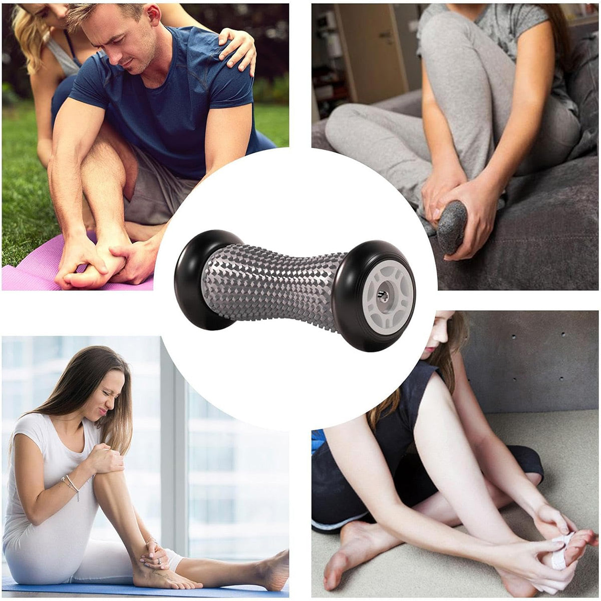 Solid Foot Massage Roller - Blue