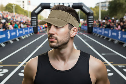 Denim Breathable Run Visor - Orange