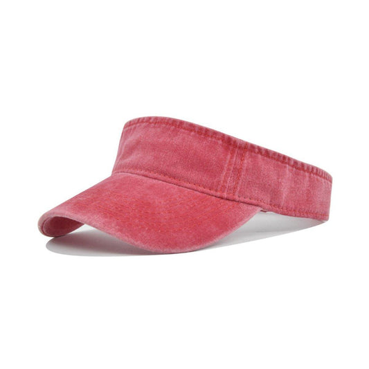Denim Breathable Run Visor - Rose-Red