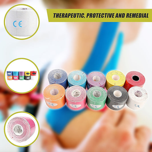 10 Rolls of 5cm Kinesiology Tape
