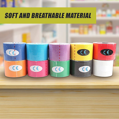 10 Rolls of 5cm Kinesiology Tape