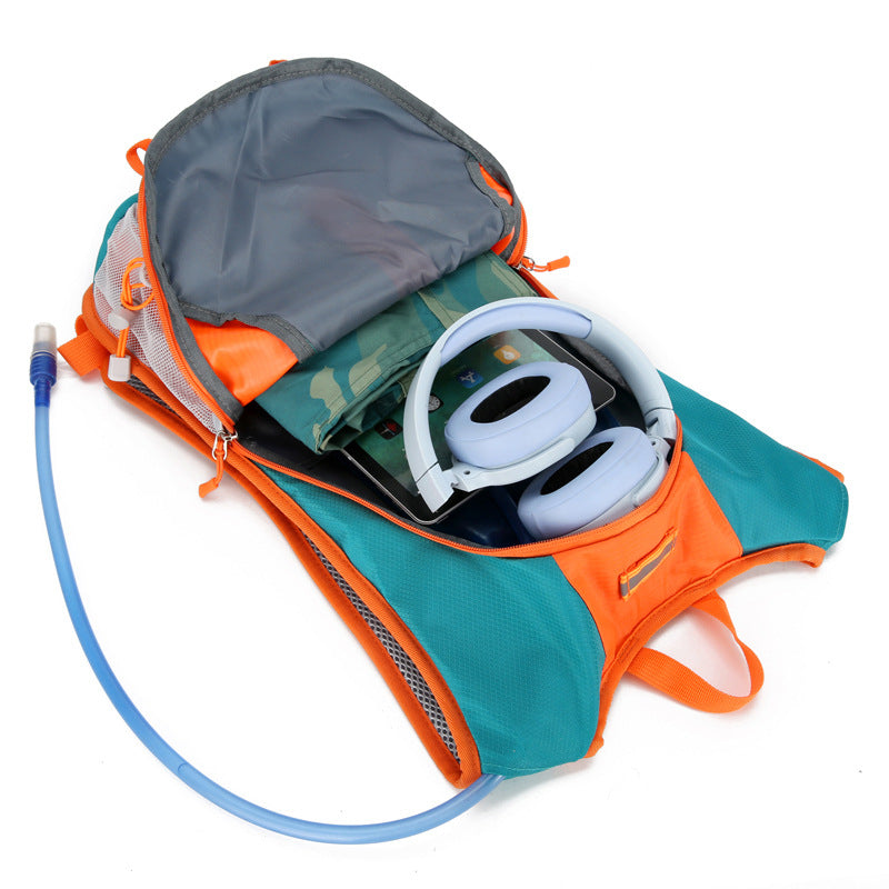 Lightweight Cycling Backpack - Black and Orange