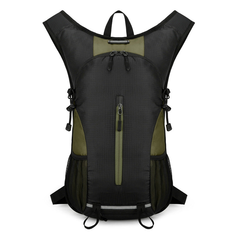 Lightweight Cycling Backpack - Black and Dark Green