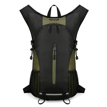 Lightweight Cycling Backpack - Black and Dark Green