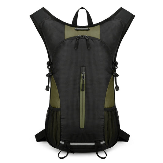 Lightweight Cycling Backpack - Black and Dark Green