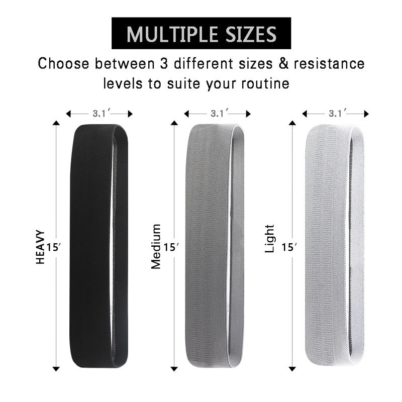Fabric Resistance Band Set - Grey Colour Scheme