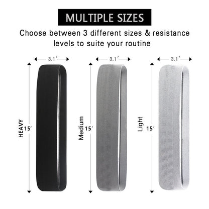 Fabric Resistance Band Set - Grey Colour Scheme