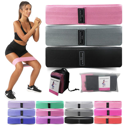 Fabric Resistance Band Set - Grey Colour Scheme