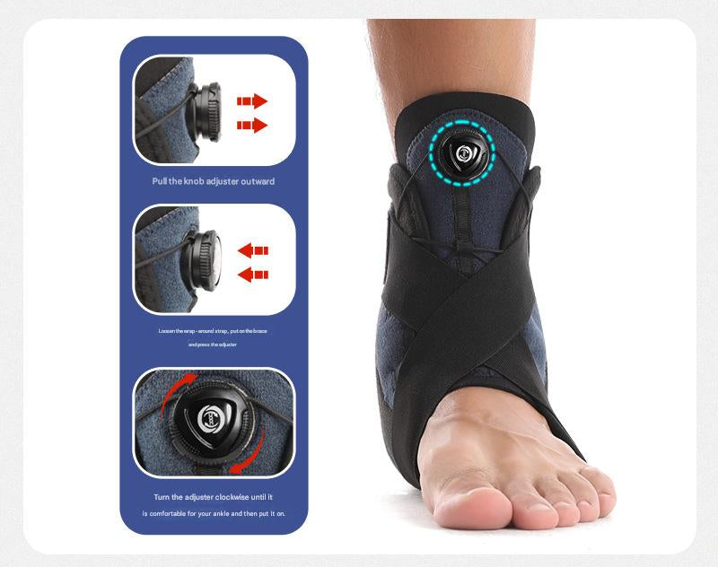 Pair of Black/Pink Adjustable Ankle Braces