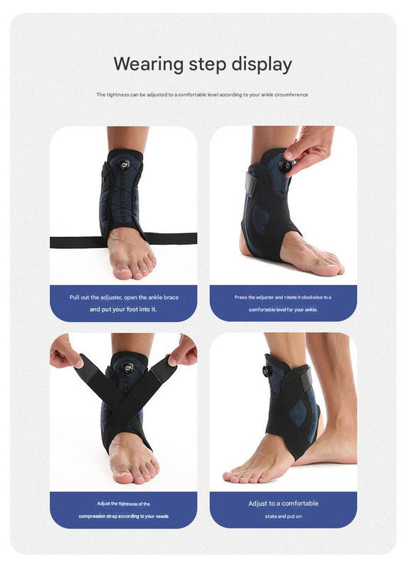 Pair of Black/Pink Adjustable Ankle Braces