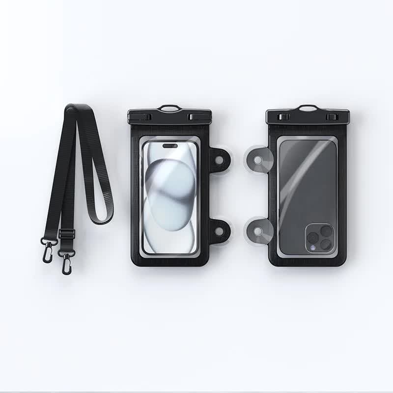 2-Pack Waterproof Phone Pouches - Black
