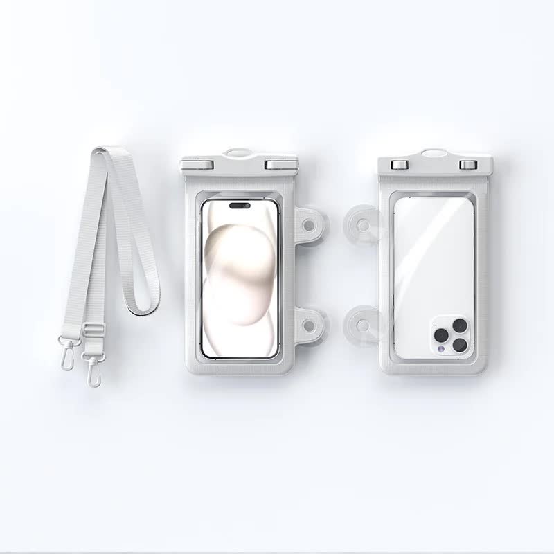 2-Pack Waterproof Phone Pouches - White