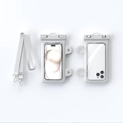 2-Pack Waterproof Phone Pouches - White