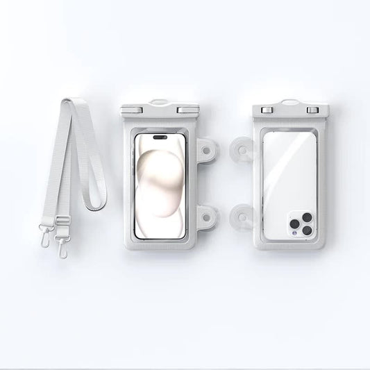 2-Pack Waterproof Phone Pouches - White