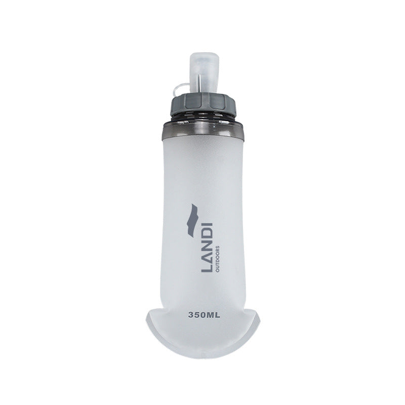 Ultra-Lightweight 350ml Collapsible Run Flask - Grey and White