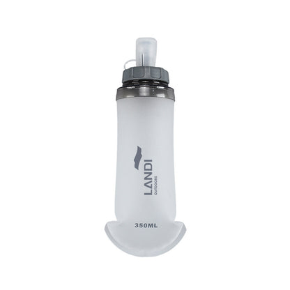 Ultra-Lightweight 350ml Collapsible Run Flask - Grey and White