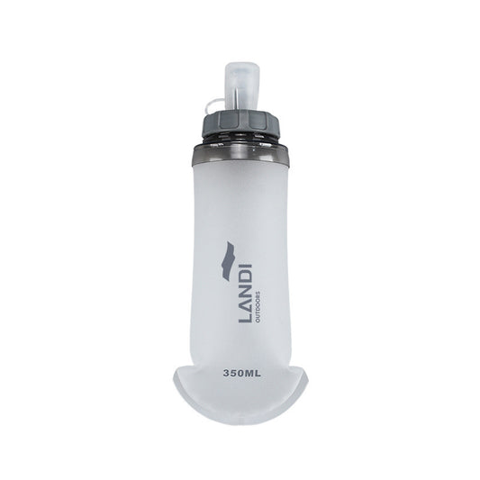 Ultra-Lightweight 350ml Collapsible Run Flask - Grey and White