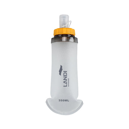 Ultra-Lightweight 350ml Collapsible Run Flask - Orange and White